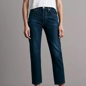 Rag & bone cigarette dark wash ankle length denim